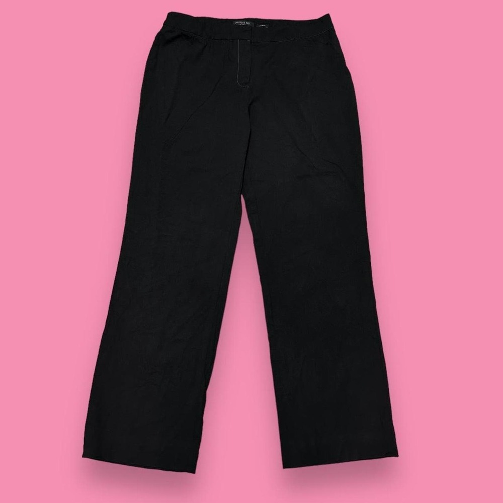 Lafayette 148 New York Wool Blend Barrow Black Office Work Slacks Pants Size 10